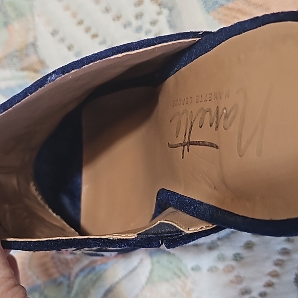 Nanette Lepore Marsha Embroidered Mule Heels,size 7.5 ,blue velvet ♥️ - Picture 14 of 17